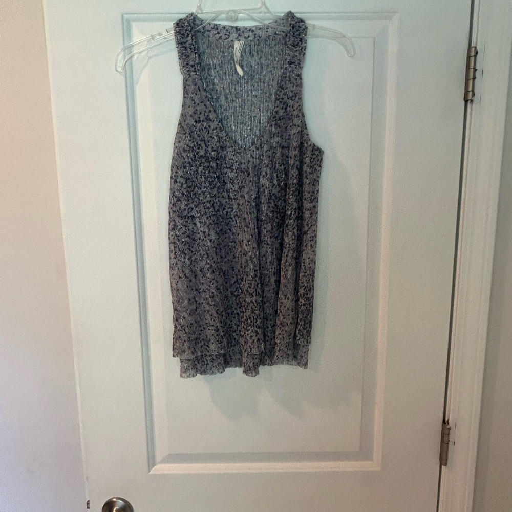 Anthropologie Silver and Purple Top